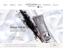 Tablet Screenshot of madaracosmetics.com